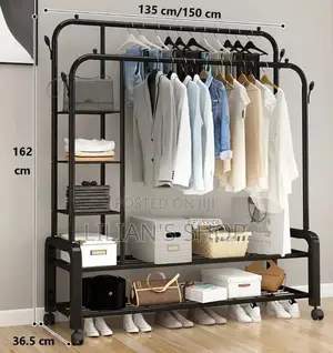 Multipurpose Metallic Heavy Duty Clothes and Shoe Rack