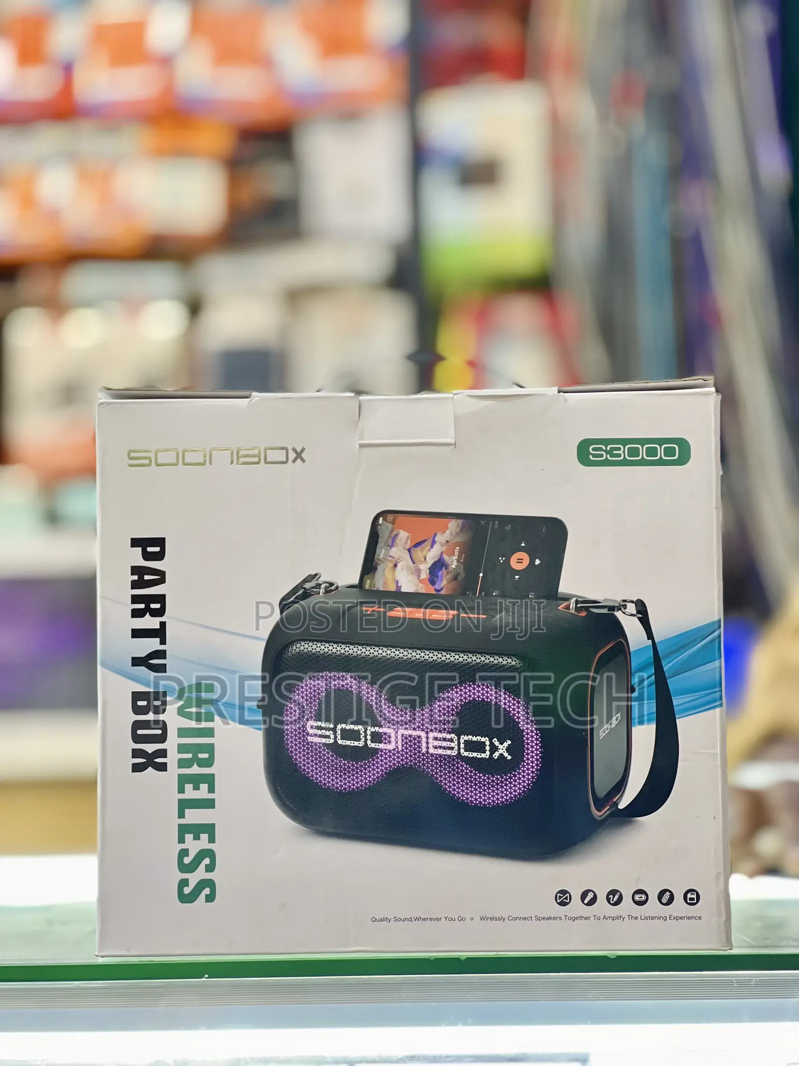 Soonbox S3000 Party Wireless Speaker With 2 Microphones