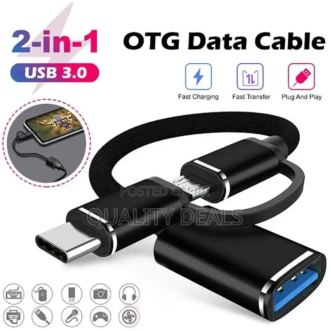 2in1 Otg Type C to Type C Data Cable