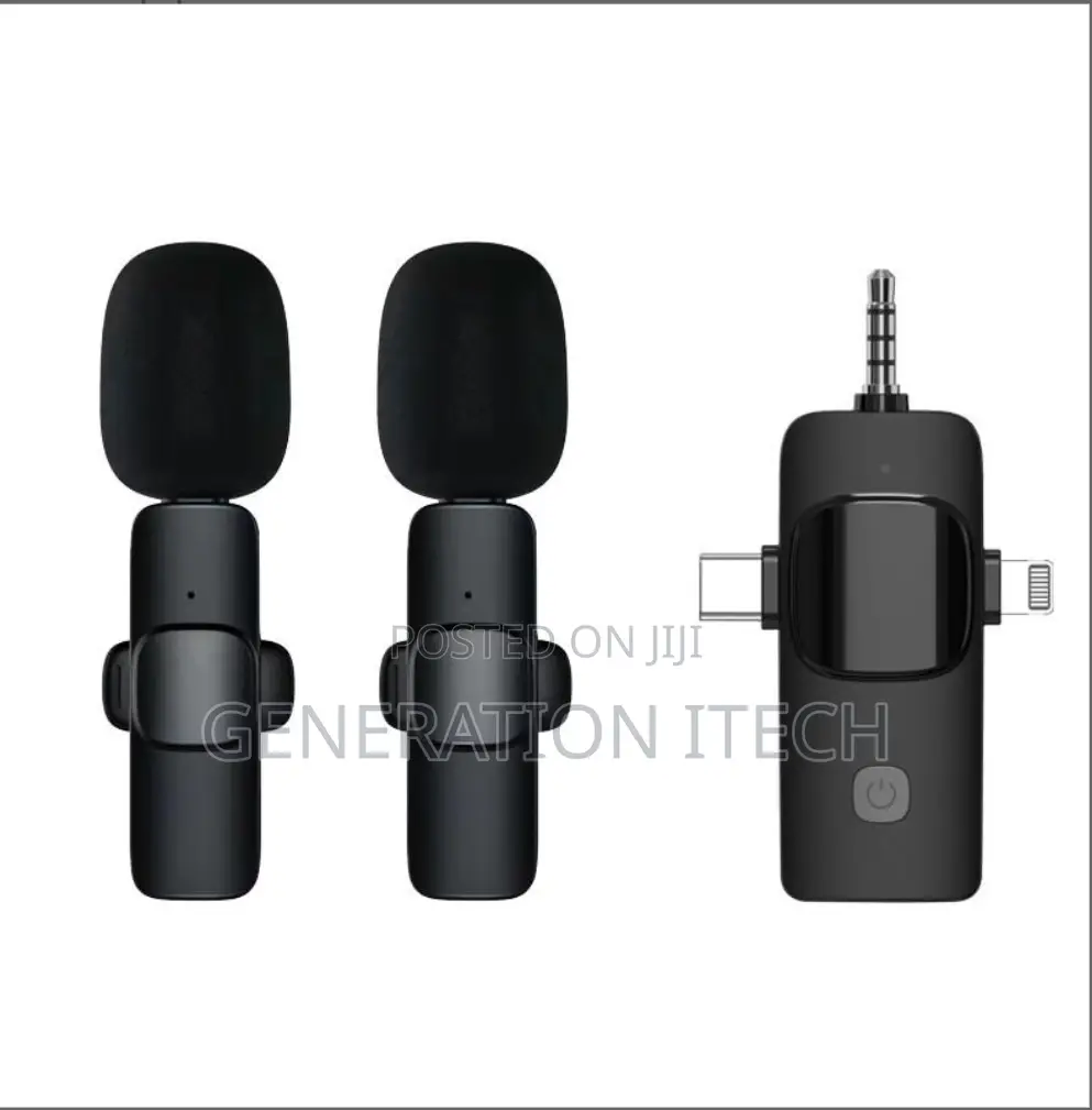 Wireless Lavalier Microphone 3 in 1 for All Phones