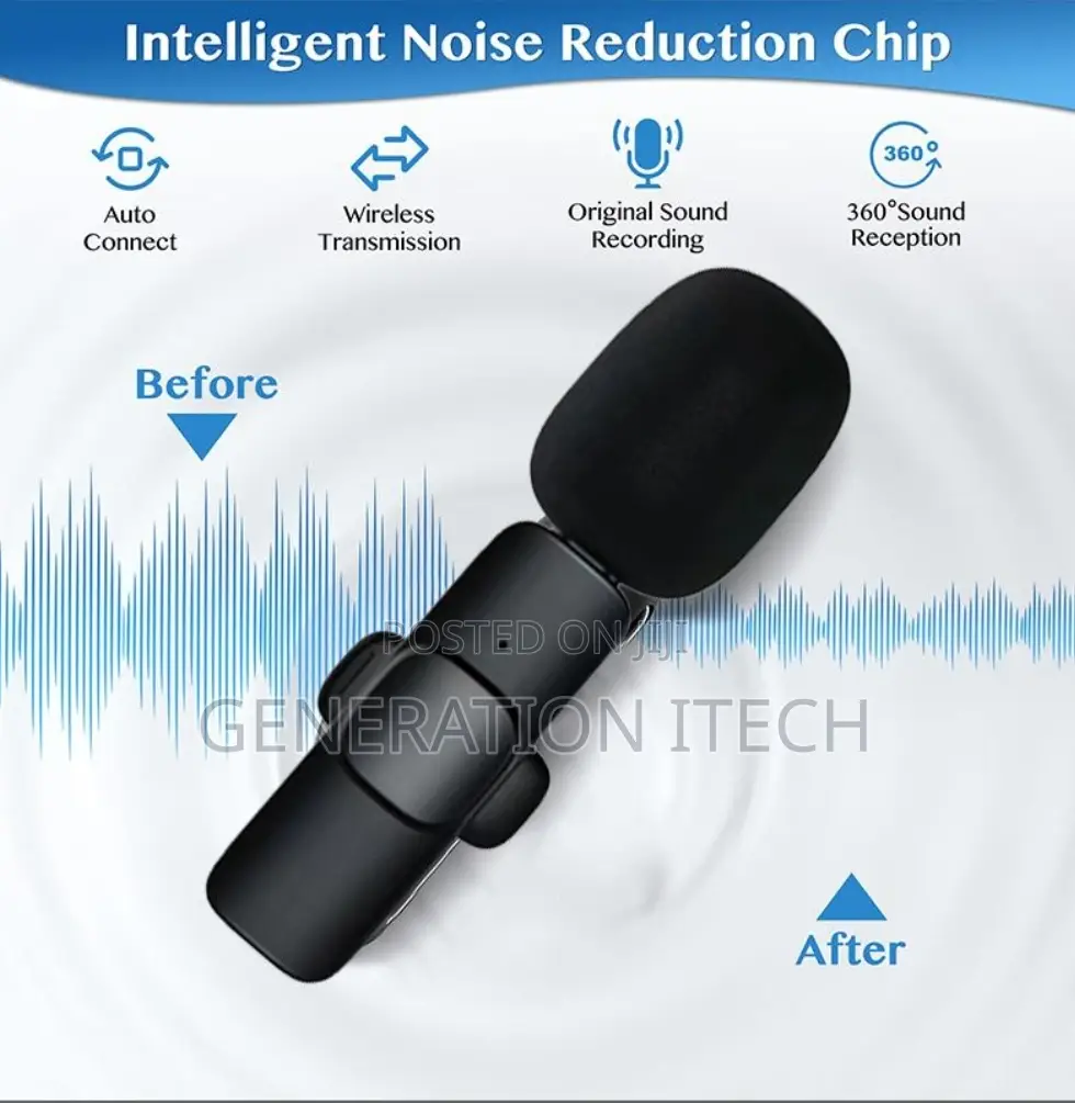Wireless Lavalier Microphone 3 in 1 for All Phones