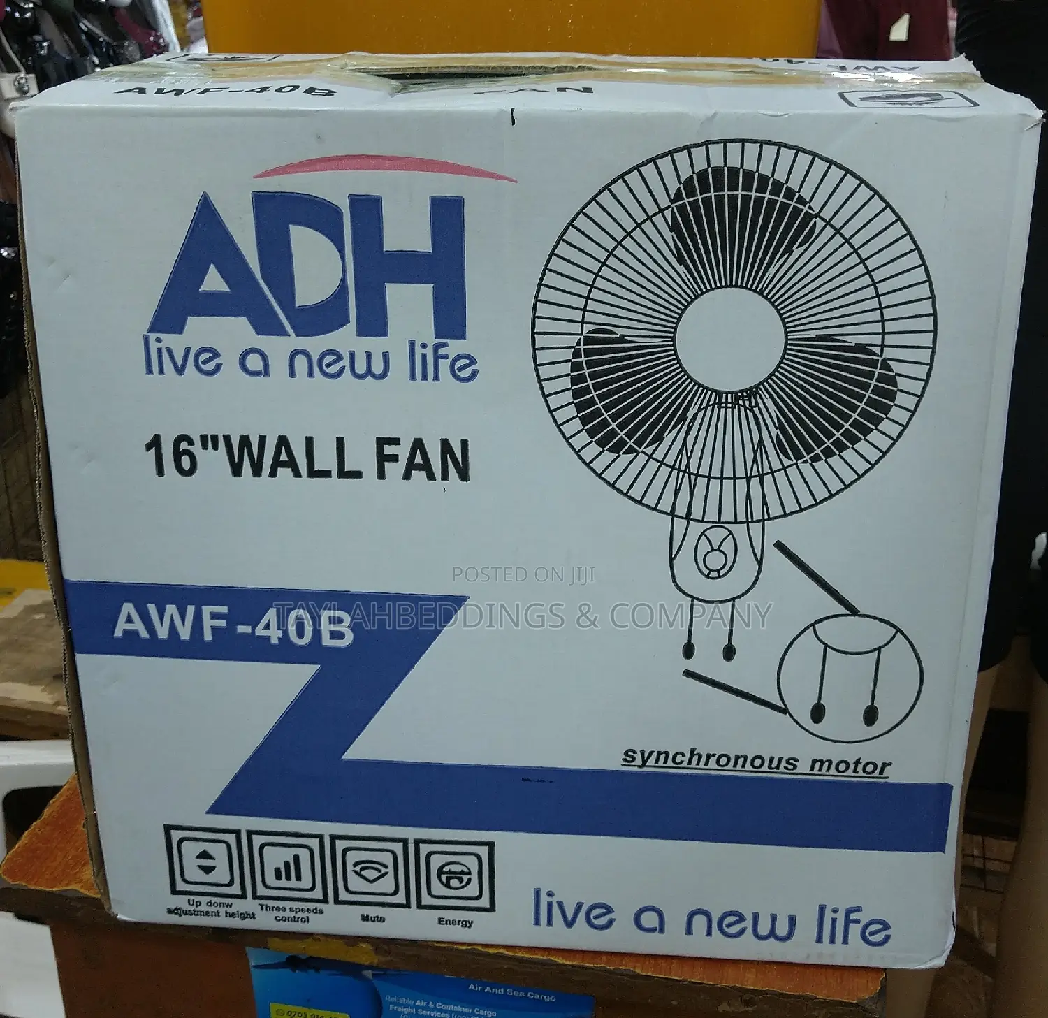 ADH High Efficient 16 Inch Wall Fan -Multicolour