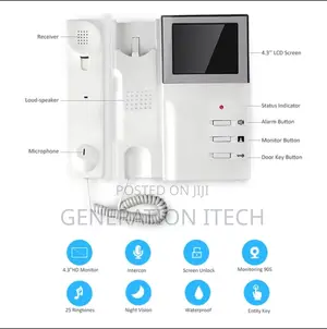 Video Door Phone 2 Way Waterproof With IR Camera