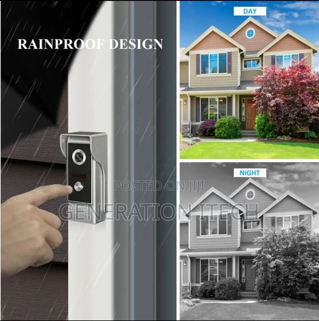 Video Door Phone 2 Way Waterproof With IR Camera