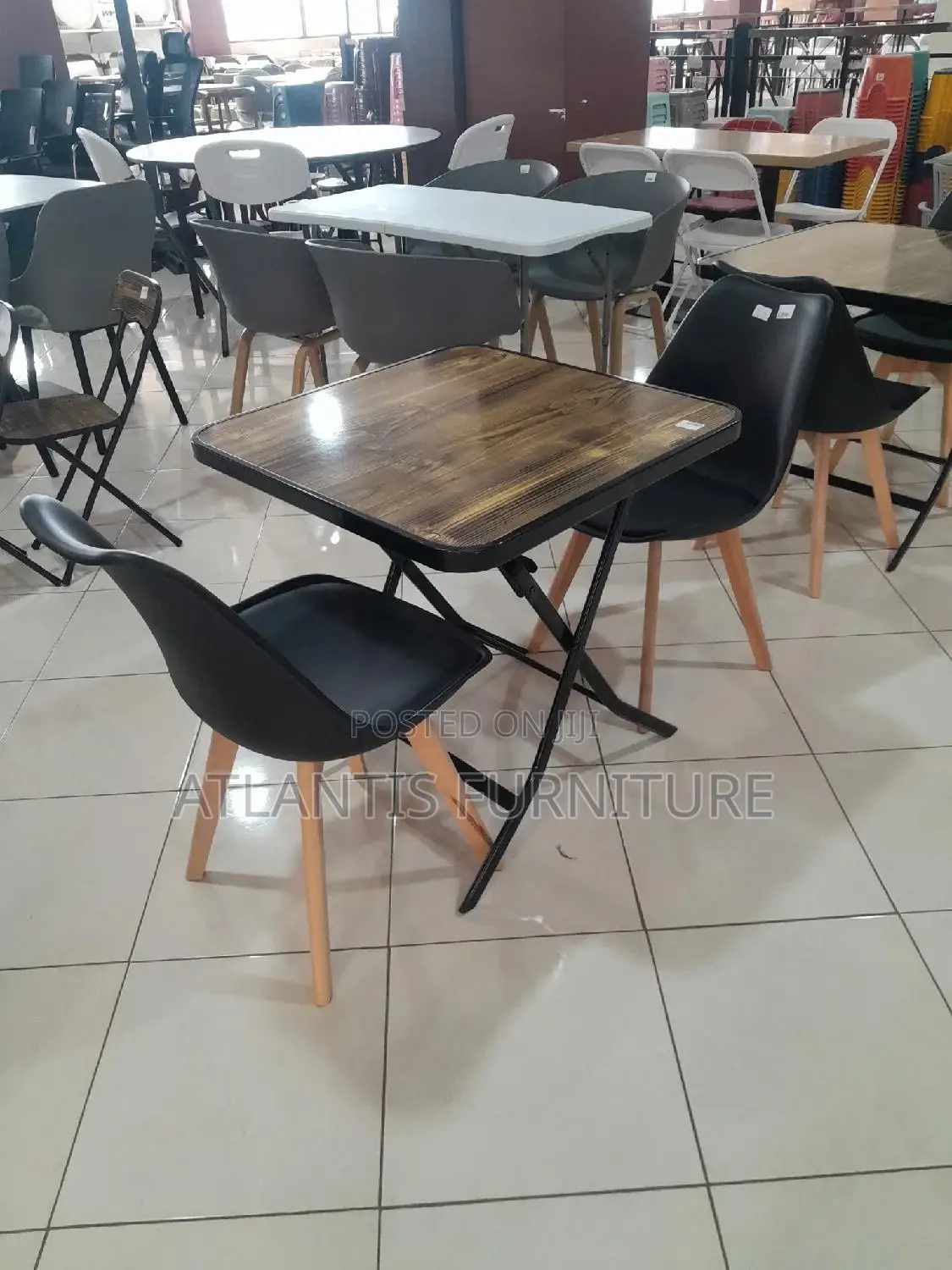 Black Colour Chair With Table