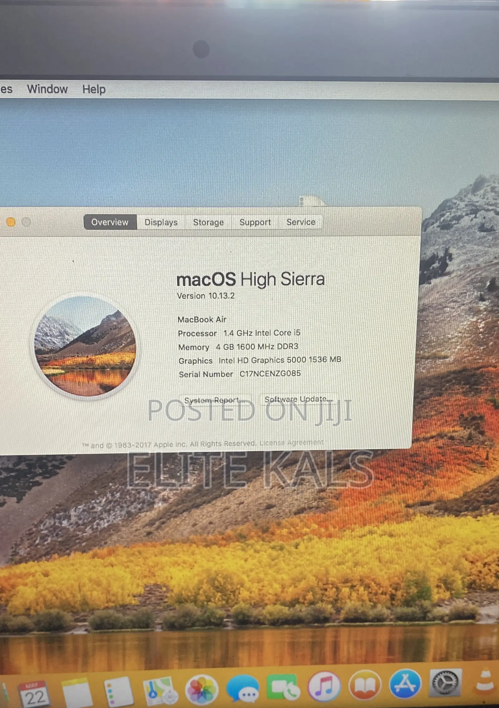 Laptop Apple MacBook Air 2013 4GB Intel Core I5 SSD 128GB