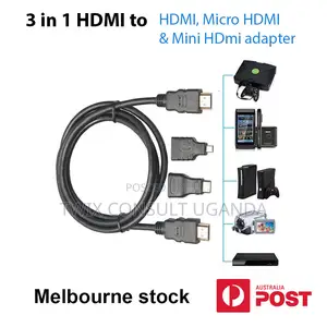 3 in 1 HD 1.5M HDMI to HDMI Cable + Micro HDMI Adaptor + Min
