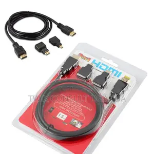 3 in 1 HD 1.5M HDMI to HDMI Cable + Micro HDMI Adaptor + Min