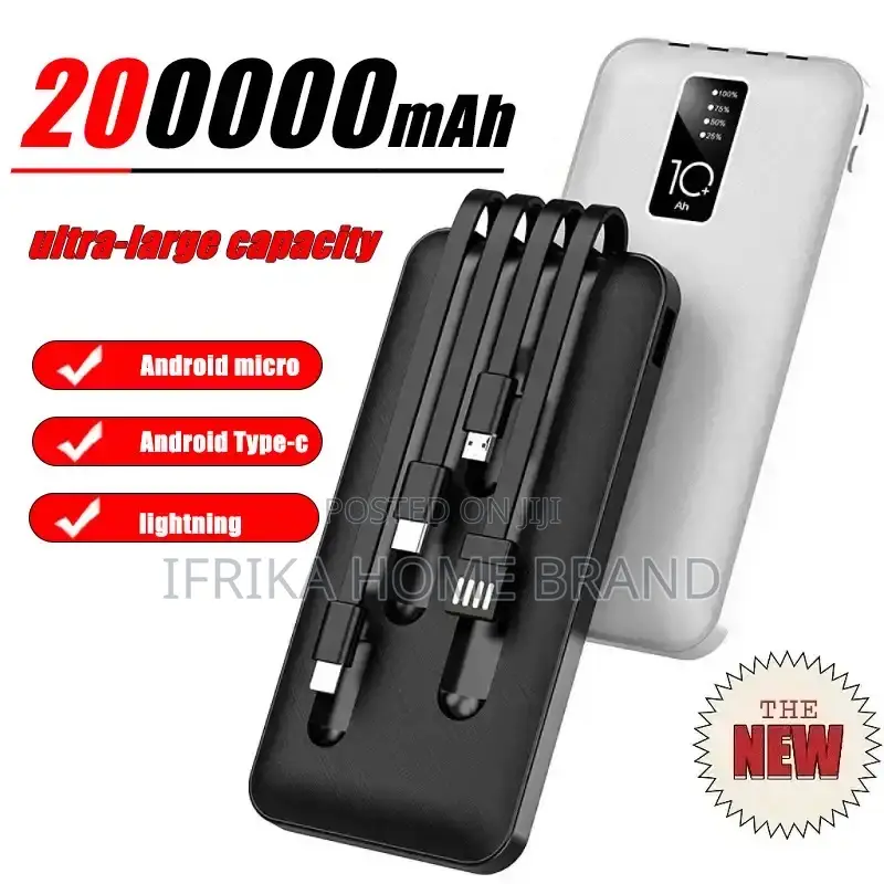 20000mah Power Bank Fast Charge Come With 4- Wires
