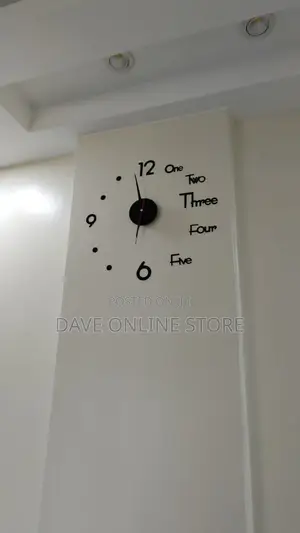 Small Type 3d Fashion Wall Clock Stickers