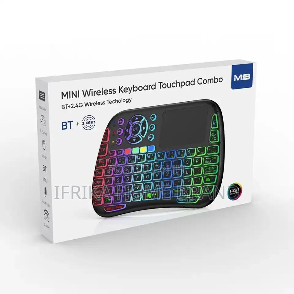RGB Backlight Mini Wireless Keyboard Rechargeable Air Mouse
