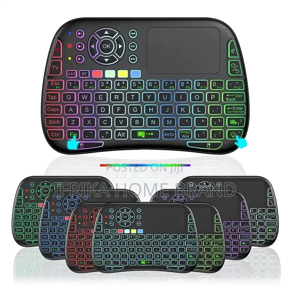 RGB Backlight Mini Wireless Keyboard Rechargeable Air Mouse
