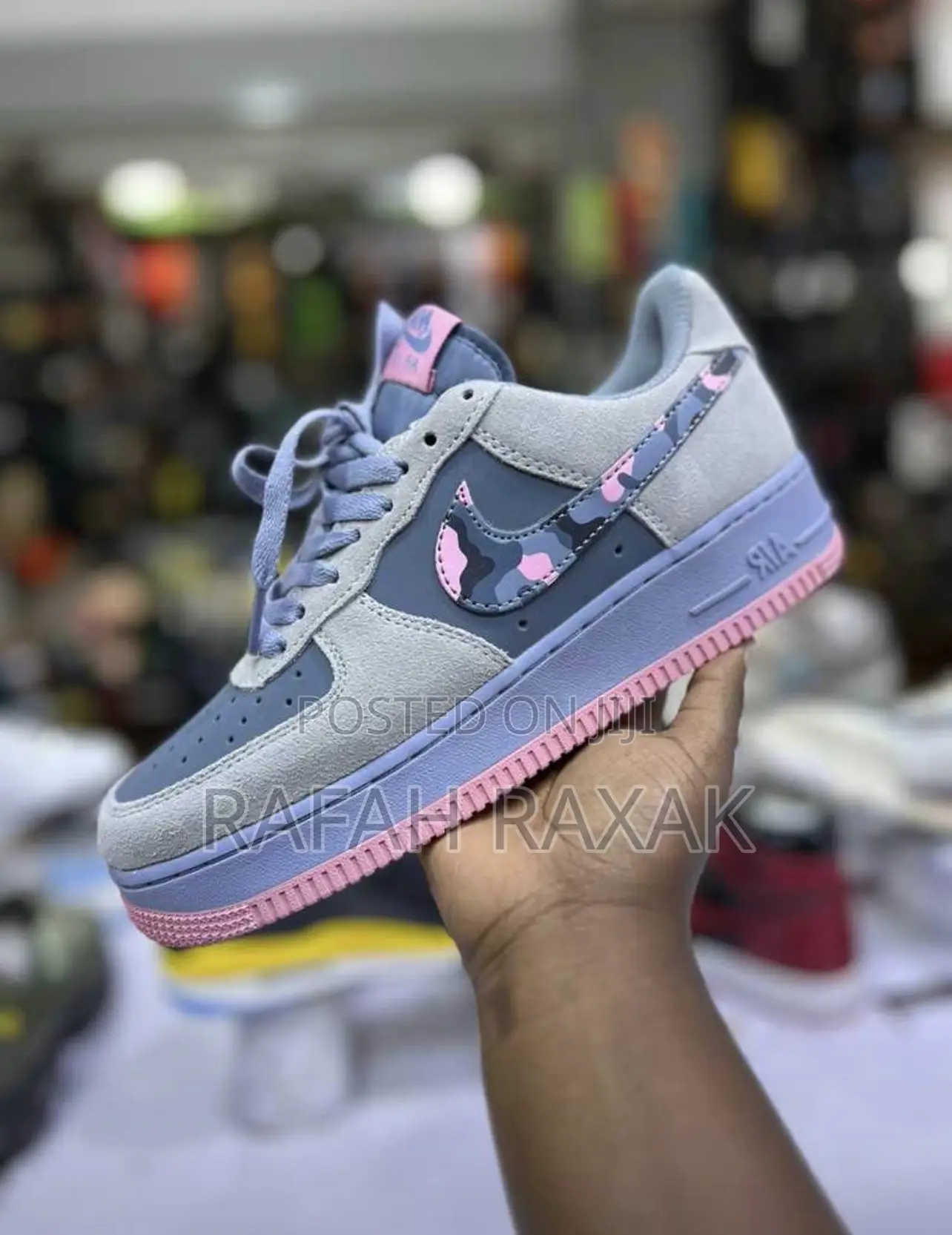 Original Unisex Nike Air Force 1 Shadow Grey Pink Sneaker