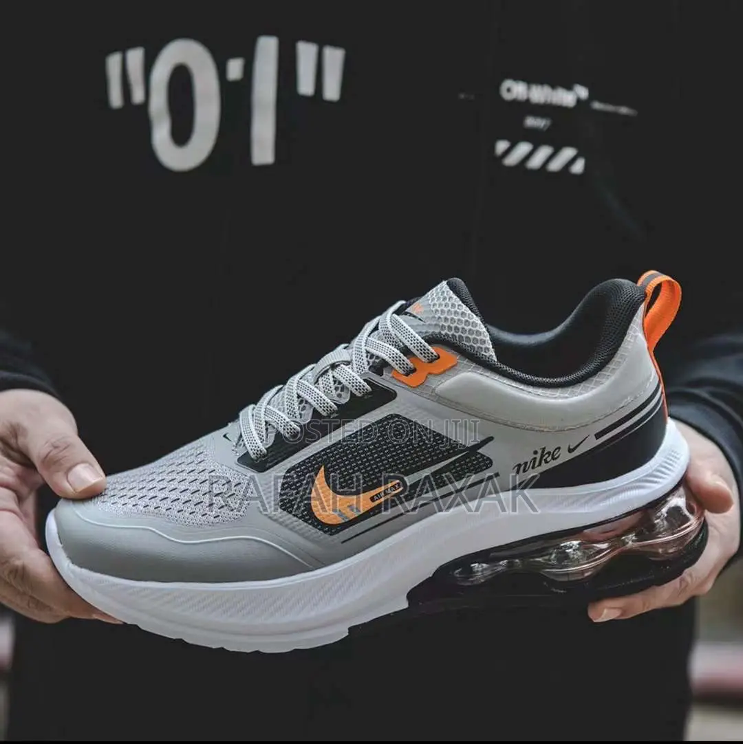 Original Men’S Nike Air Max(Grey Orange Tick) Sneaker