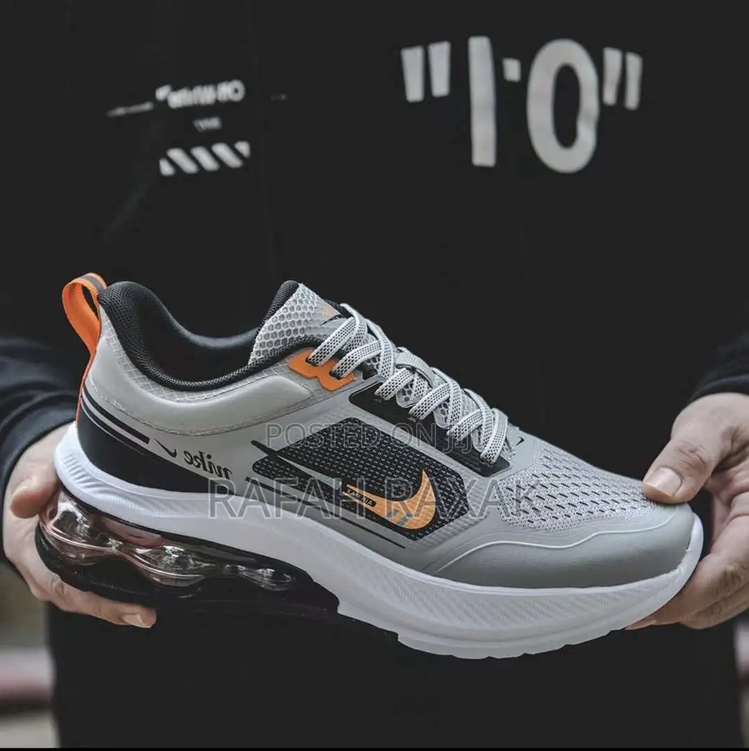 Original Men’S Nike Air Max(Grey Orange Tick) Sneaker