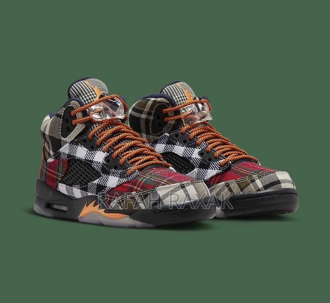 Original Men’S Air Jordan 5 Retro Plaid Sneakers
