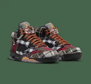 Original Men’S Air Jordan 5 Retro Plaid Sneakers