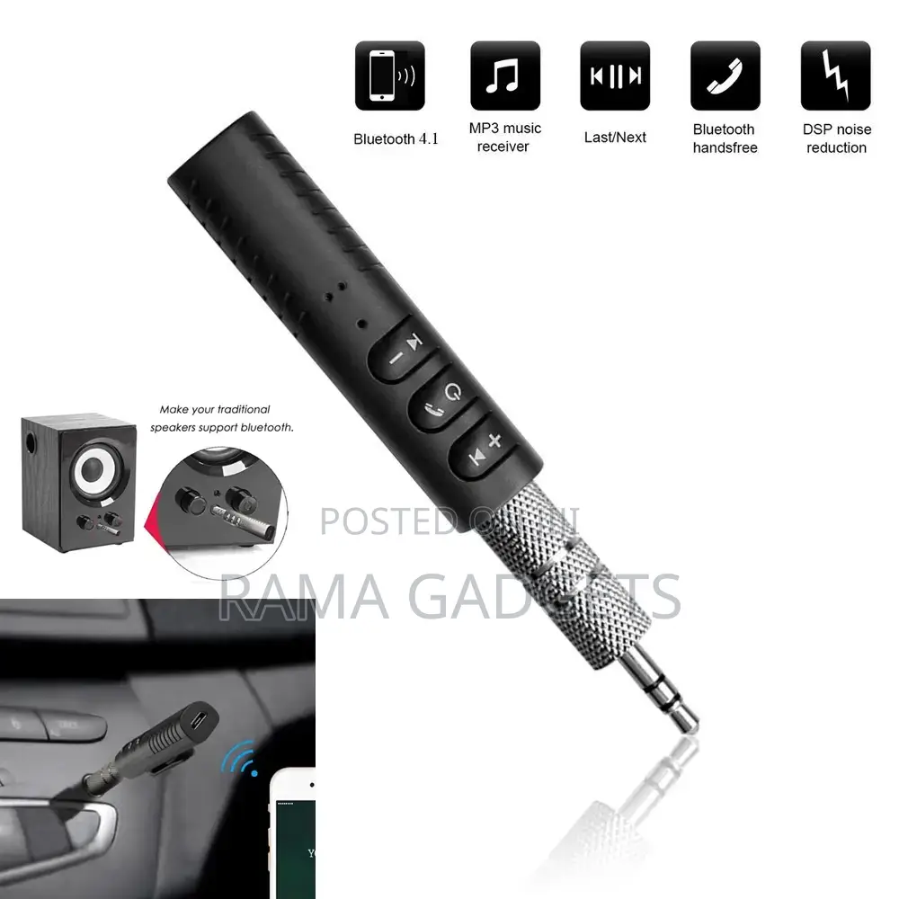 3.5mm Car Bluetooth Receiver Audio Speaker Adapter AUX
