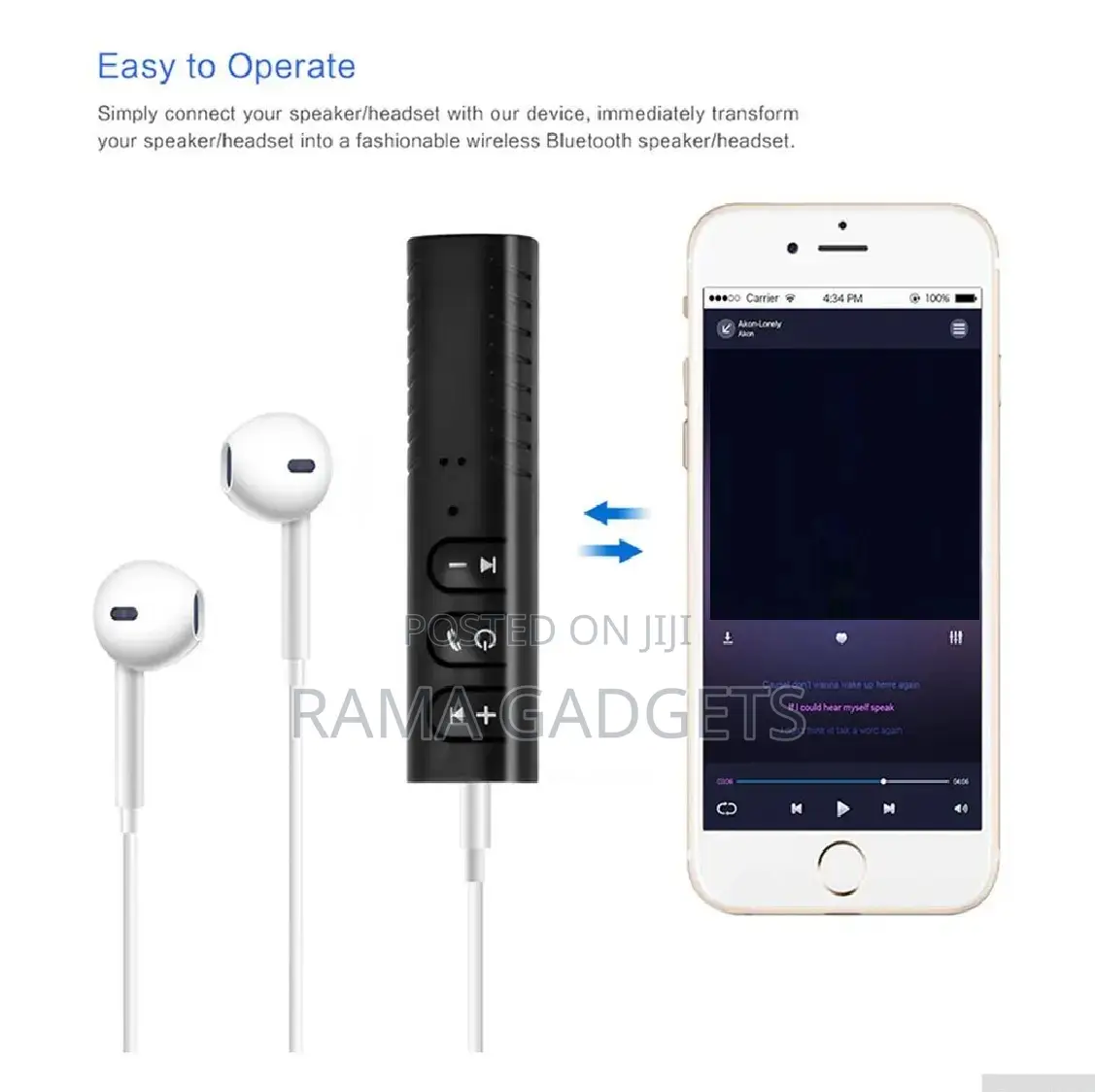 3.5mm Car Bluetooth Receiver Audio Speaker Adapter AUX