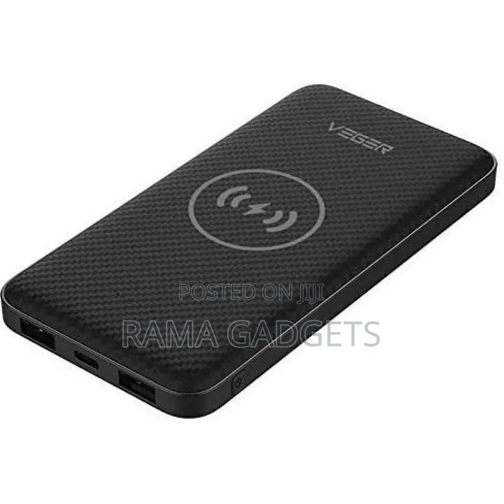 VEGER Wireless Charger Power Bank 20000mah Black
