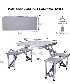 Outdoor Integrated Folding Table And Chair