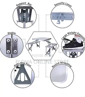 Outdoor Integrated Folding Table And Chair