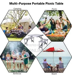 Outdoor Integrated Folding Table And Chair