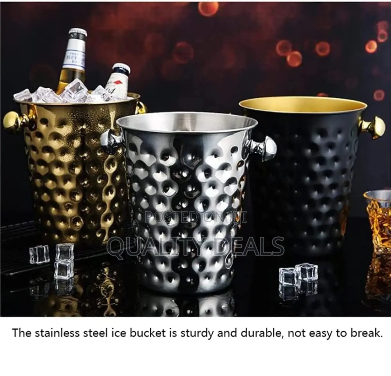 Gold Like Designed Wine Ice Bucket
