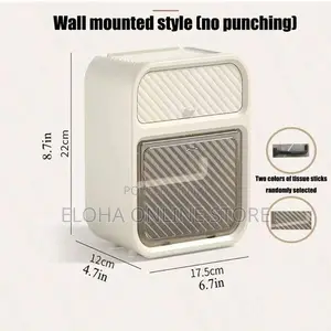 Multifunctional Wall-mounted Tissue Box With Storage Shelf