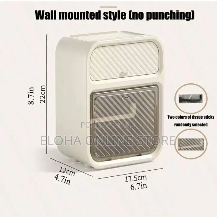Multifunctional Wall-mounted Tissue Box With Storage Shelf