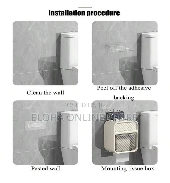 Multifunctional Wall-mounted Tissue Box With Storage Shelf