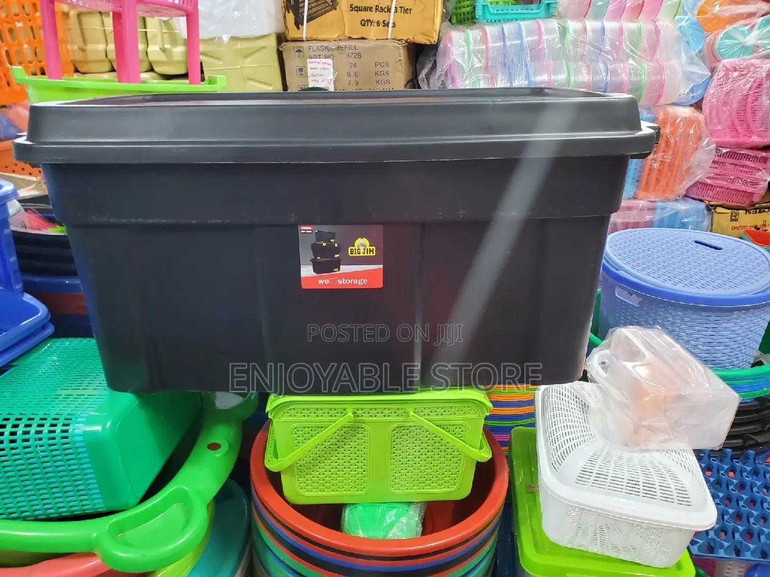 Plastic Storage Black Boxes