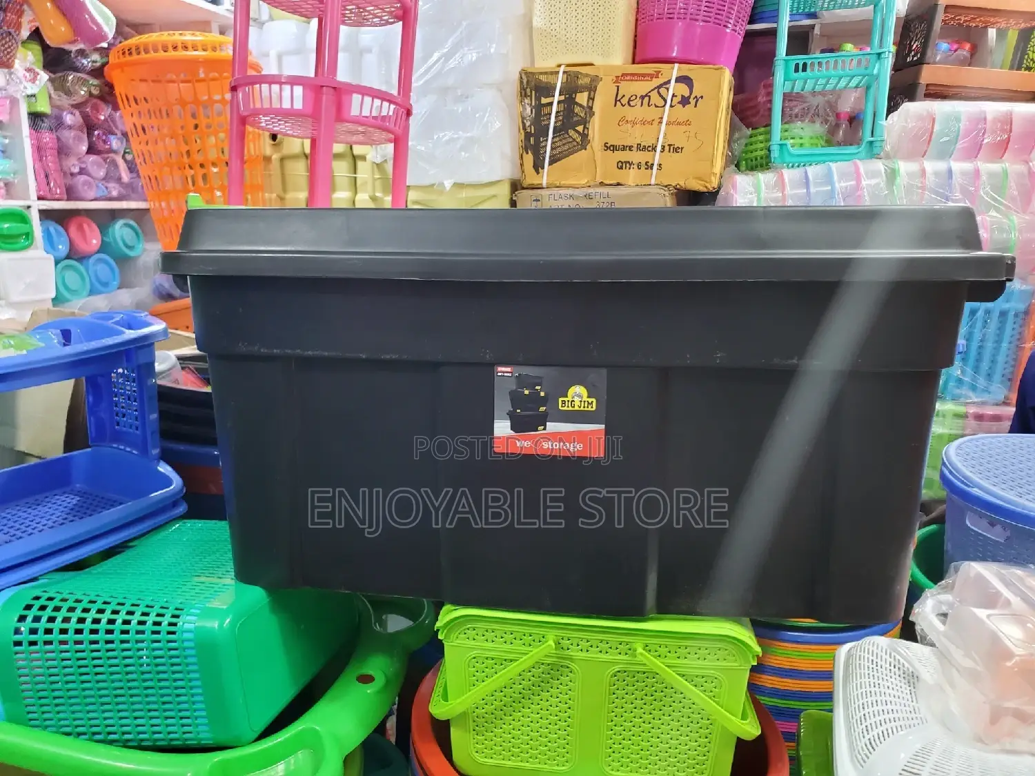 Plastic Storage Black Boxes