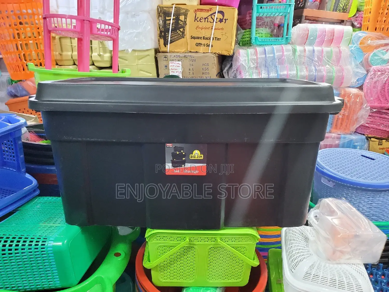 Plastic Storage Black Boxes