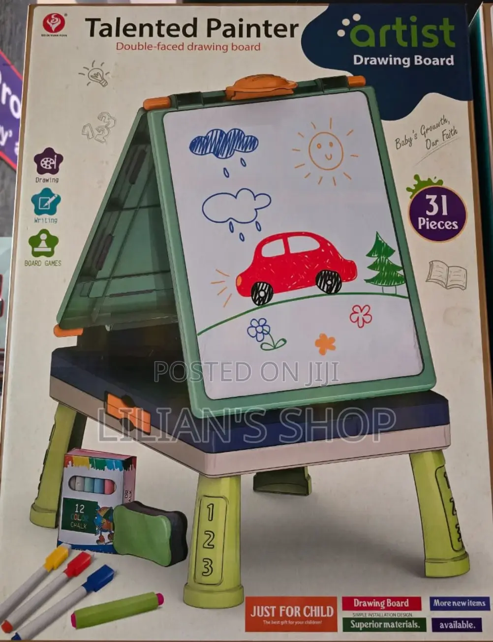 Multifunction Double Sided Kids Activity Board