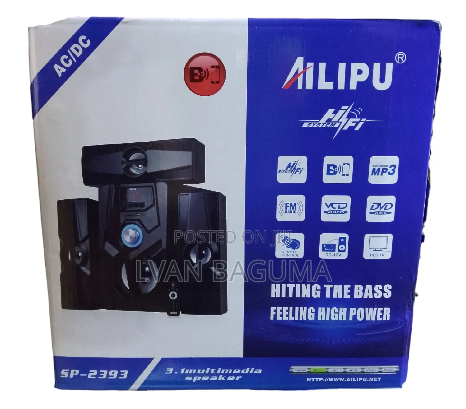 Ailipu Bluetooth Hi-Fi Woofer - AC /DC