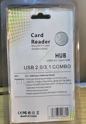 6 Ports High Speed Tf SD Card Reader Combo