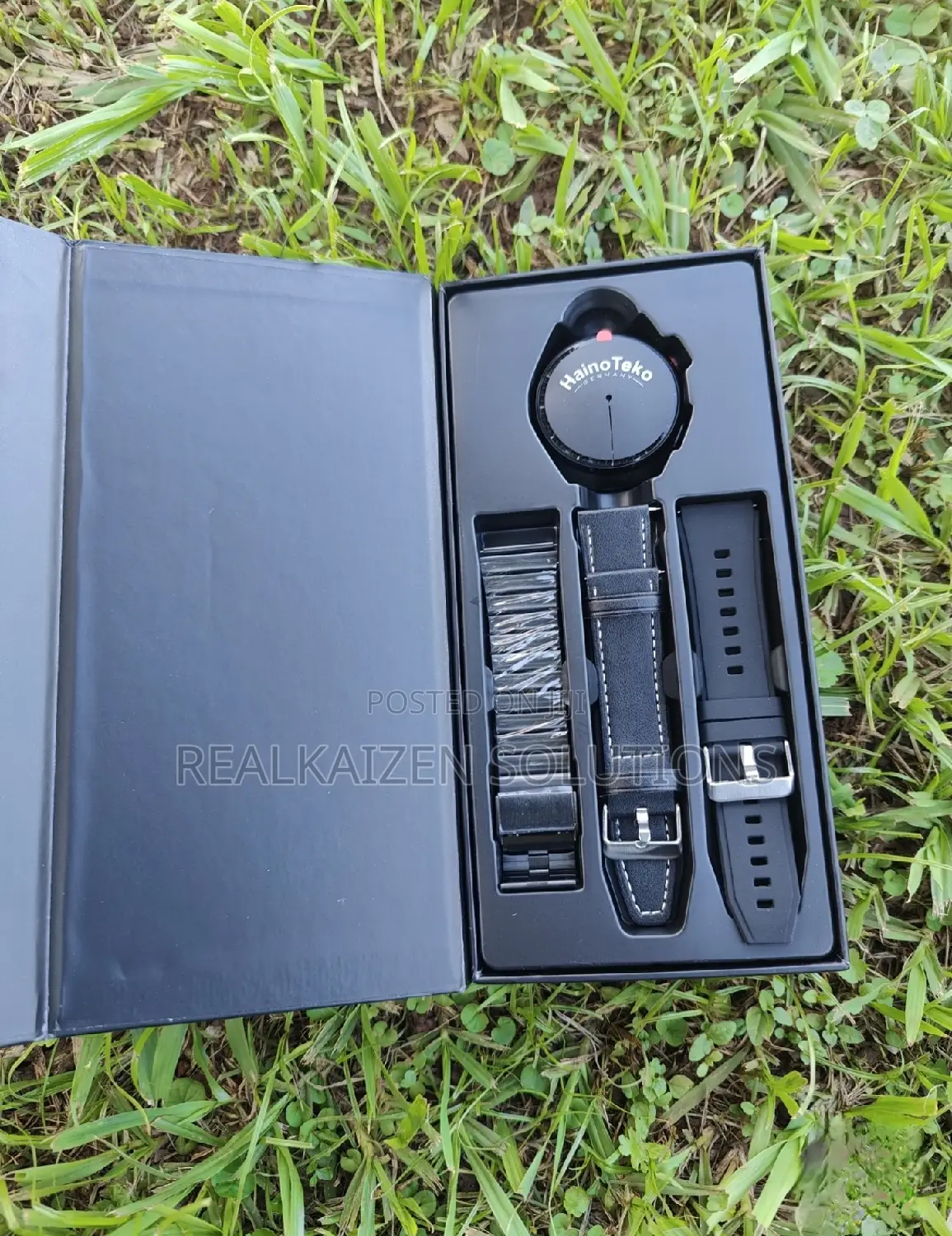 HAINOTEKO Watch 4 Pro Curved Glass 3 Straps Smartwatch