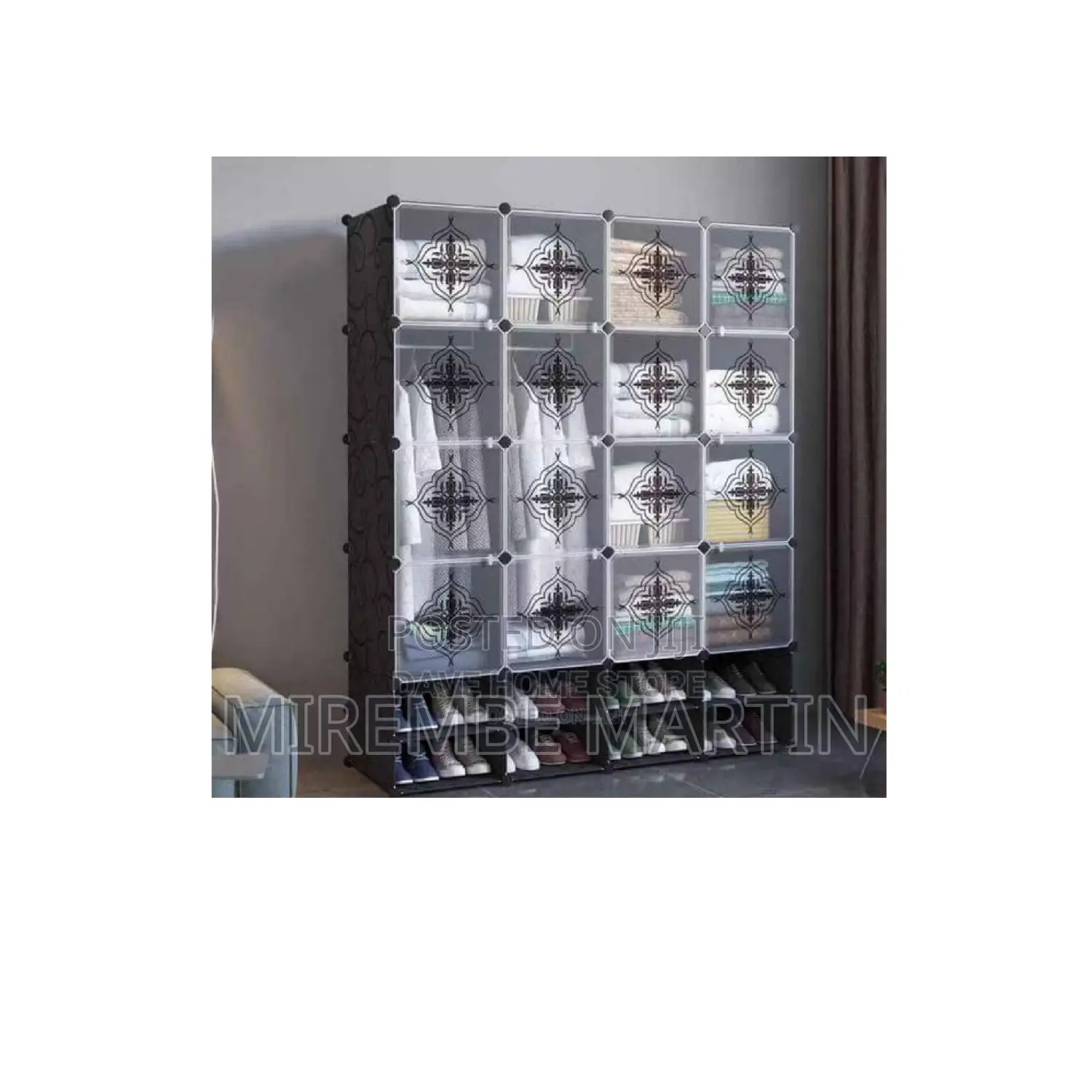 4 Column Plastic Wardrobe.