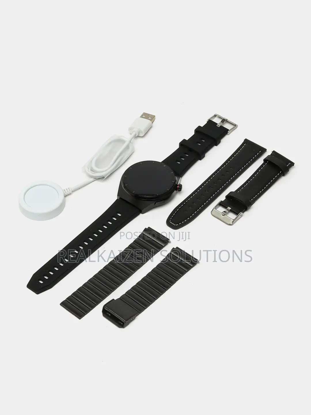 HAINOTEKO Watch 4 Pro Curved Glass 3 Straps Smartwatch