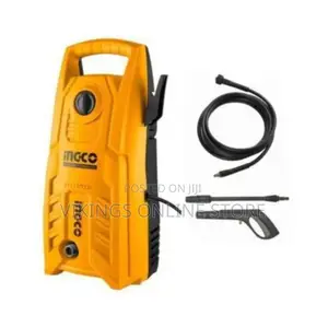INGCO HPWR14008 Pressure Washer, 1400 Watt, 130 Bar - Orange