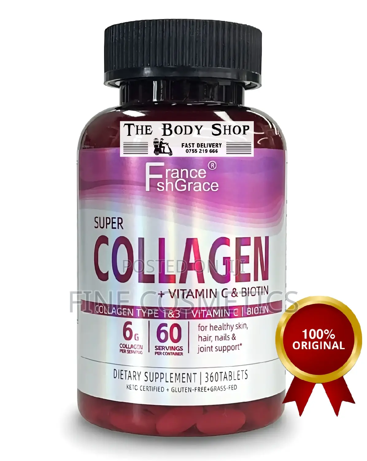 SUPER COLLAGEN + VITAMIN C Pills for Health Skin, Hair+Nails