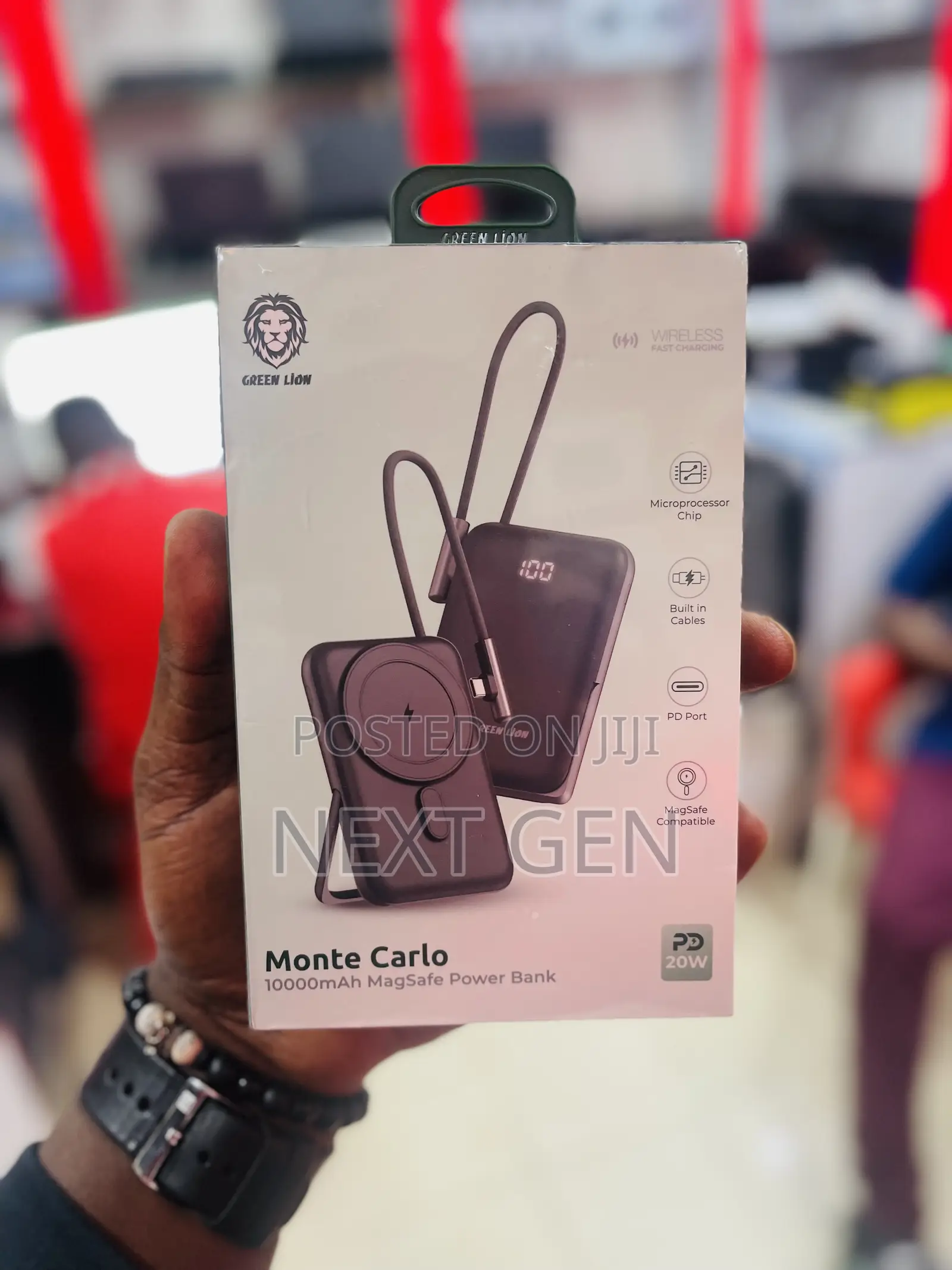 Green Lion Monte Carlo Magsafe Power Bank 10000mah PD 20W