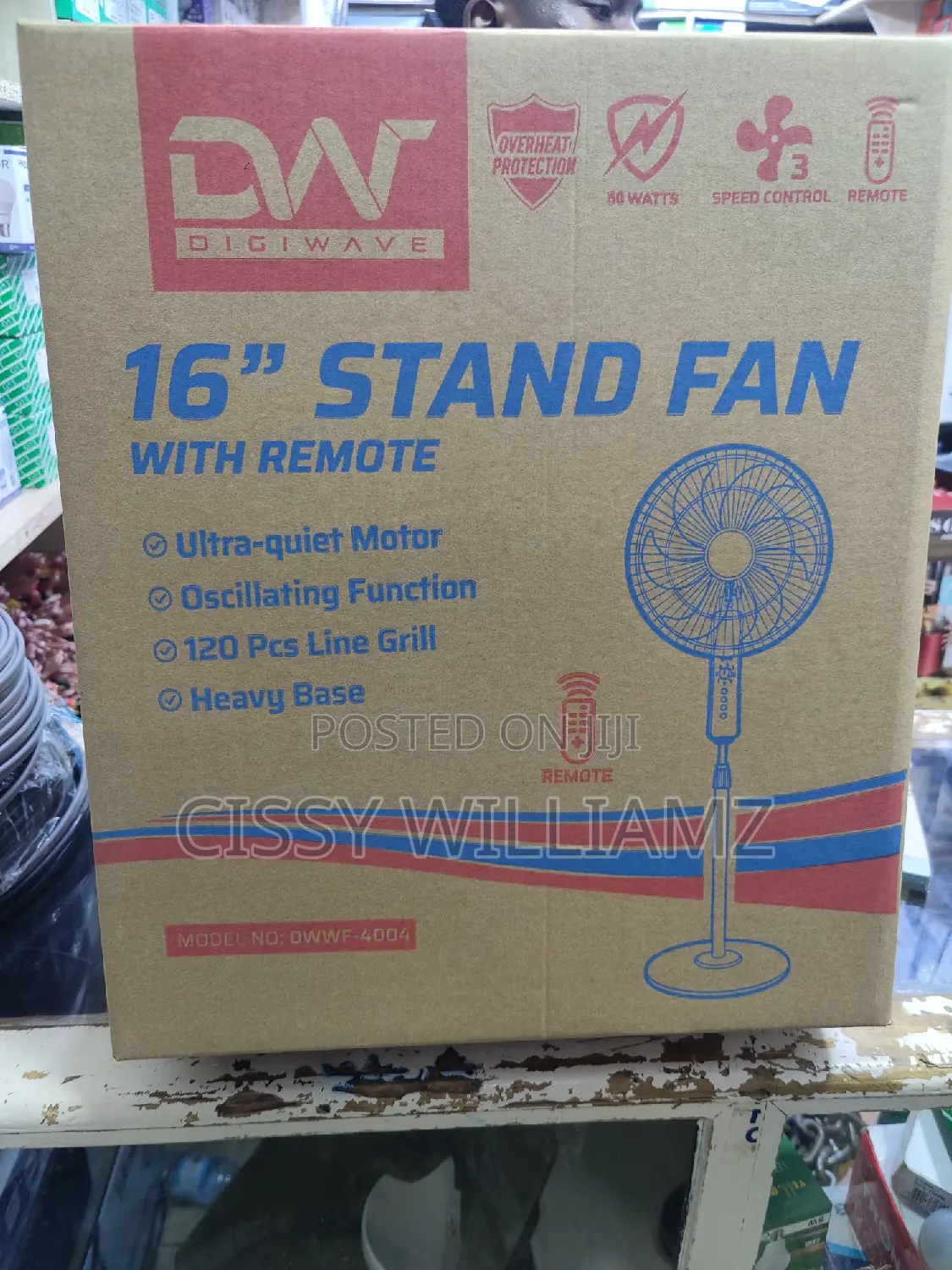 16" Stand Fan/Digiwave Stand Fan/Stand Fan With Remote/Fan