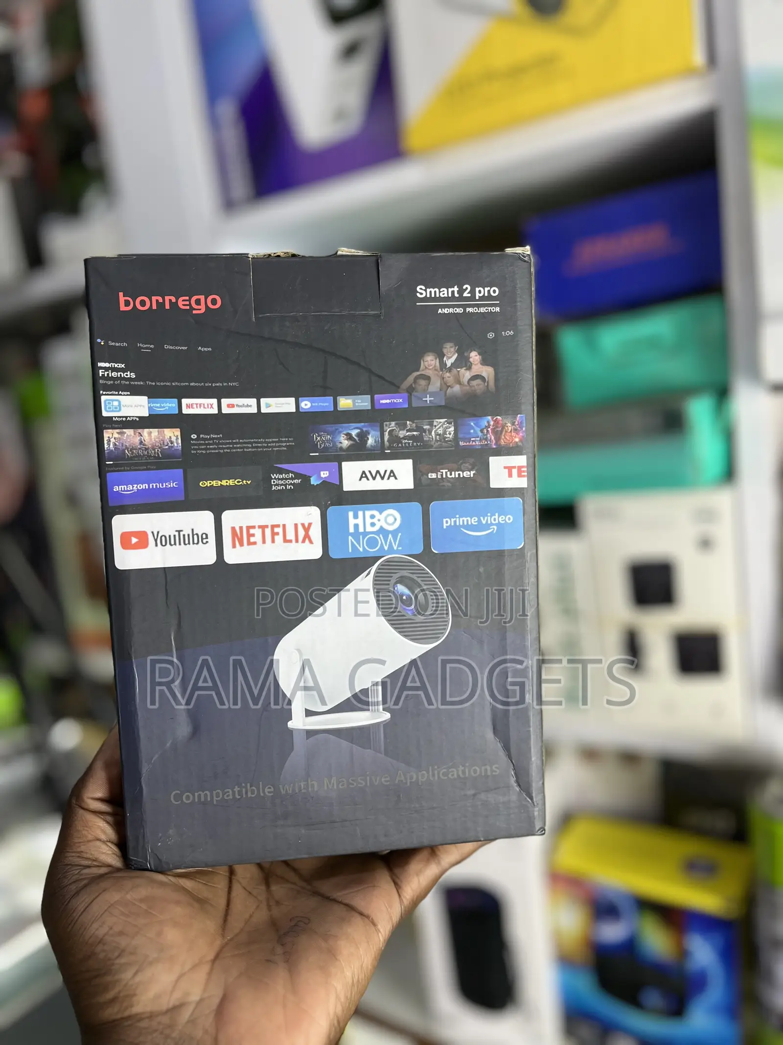 Smart 2 Full HD Projector Wifi Mini HD Projector -White