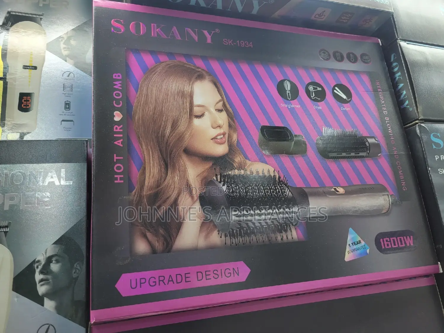 Sokany Hot Air Comb 3in1 Straightener