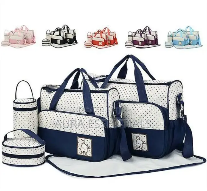Fashionable 5 in 1 Baby Diaper Bag