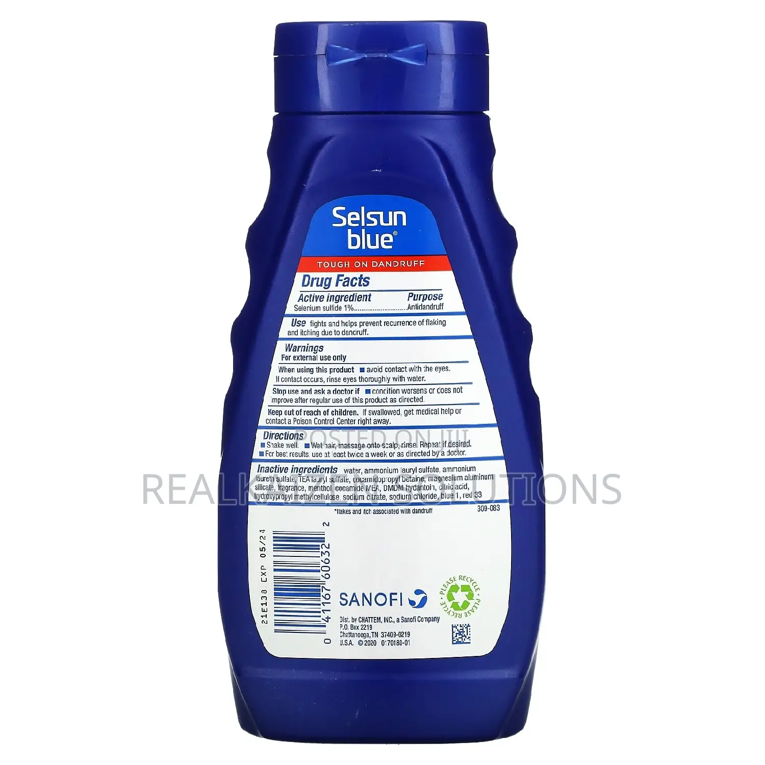 USA SELSUN BLUE Medicated Antidandruff Selenium 1% Shampoo