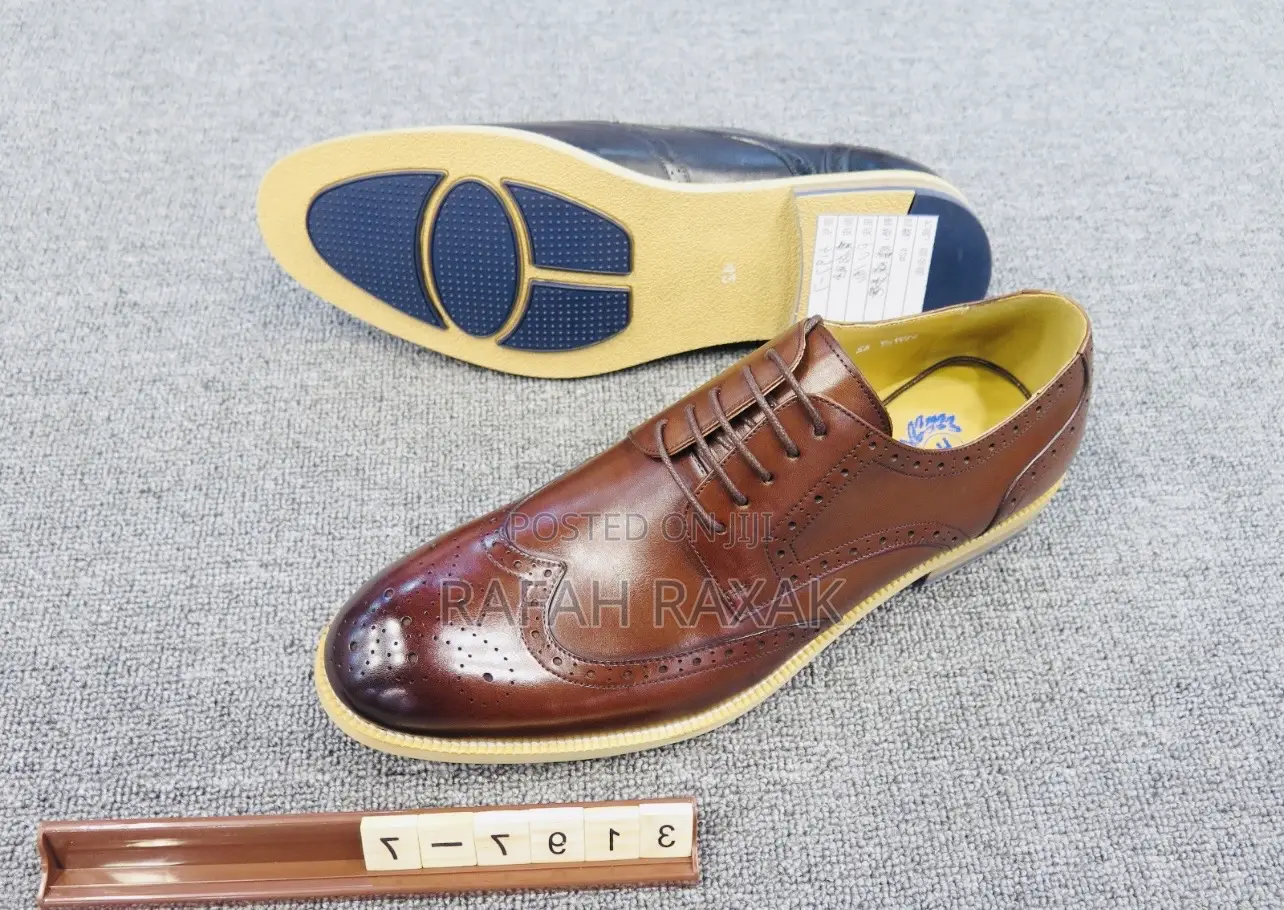 Original Brown Franco Banetti Wooden Sole Oxfords