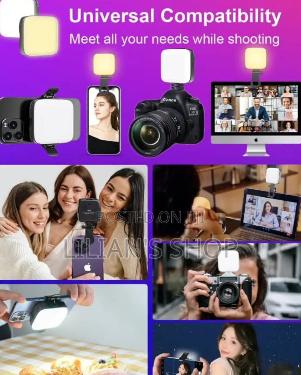 Rechargeable Mini Selfie Photo and Video Light